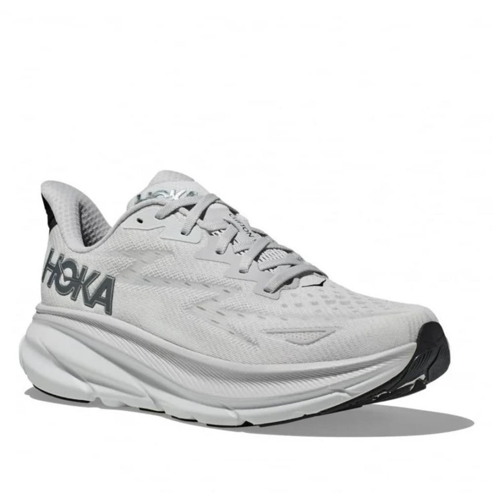 Hoka Men's Running Shoe in Light Gray and Black Accents